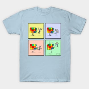 Rubik's Cube Solving a Person T-Shirt